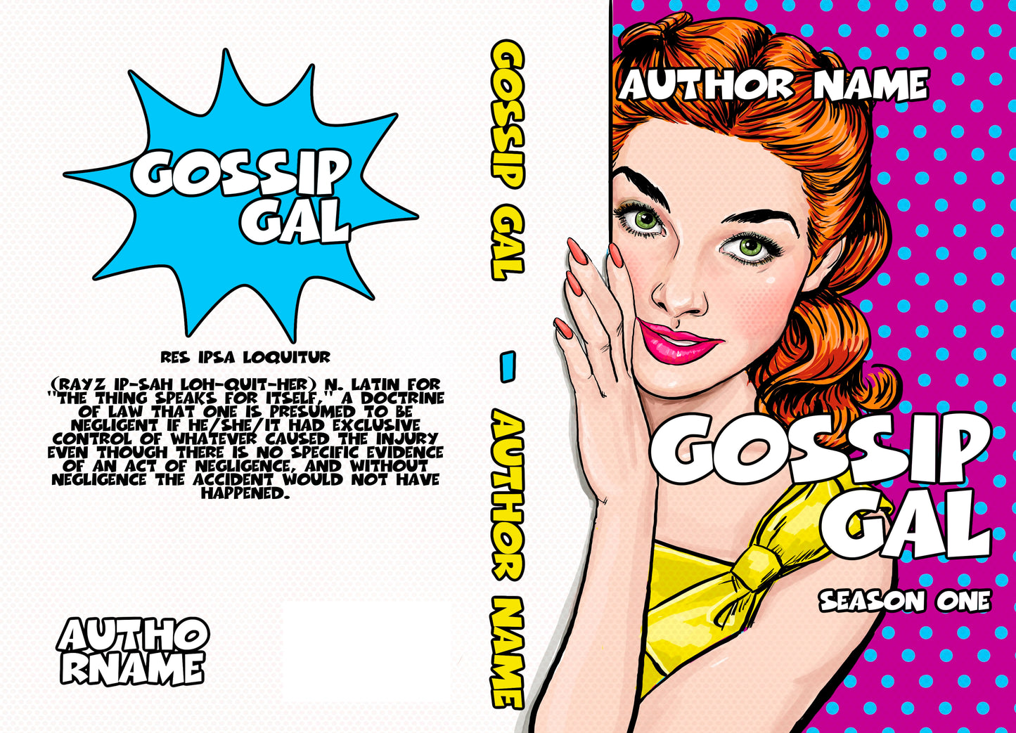 Gossip Gal: Pre-Made Book Cover