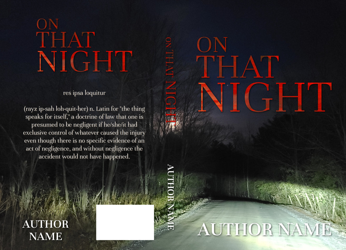 On That Night: Pre-Made Book Cover