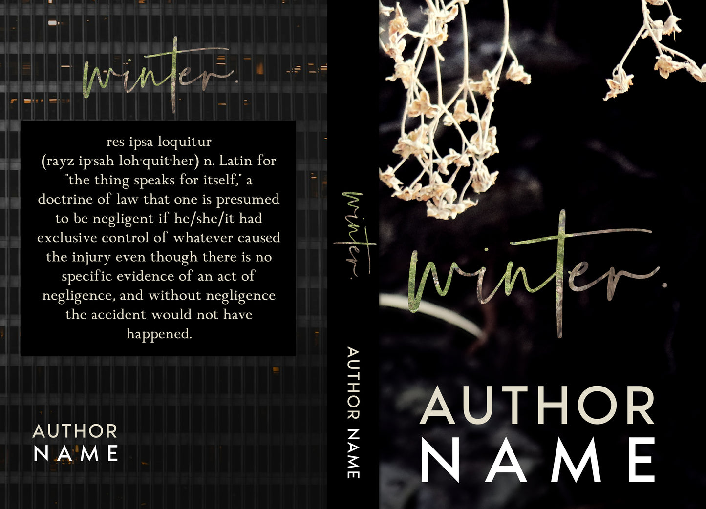 Winter: Pre-Made Book Cover