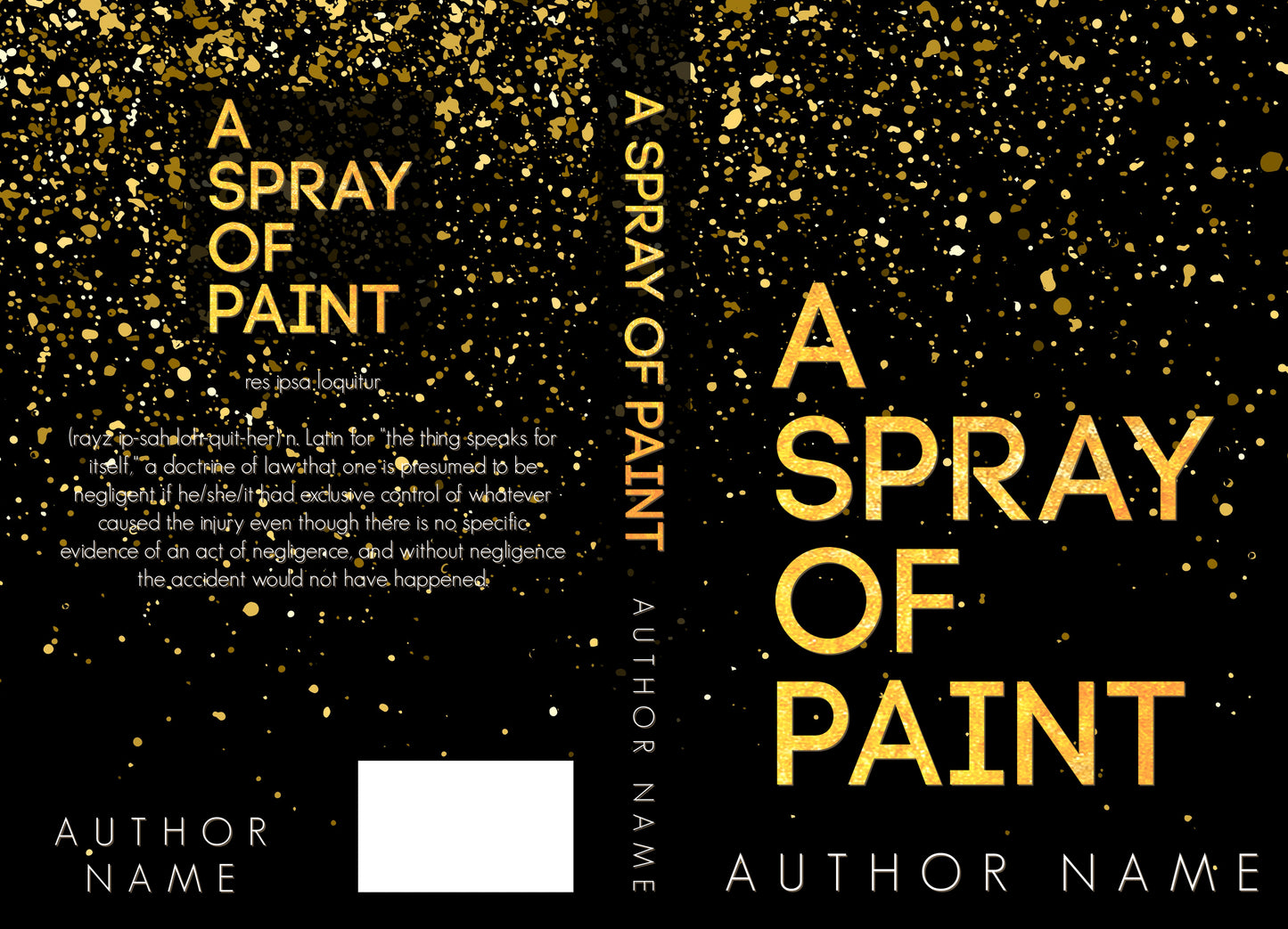 A Spray of Paint: Pre-Made Book Cover