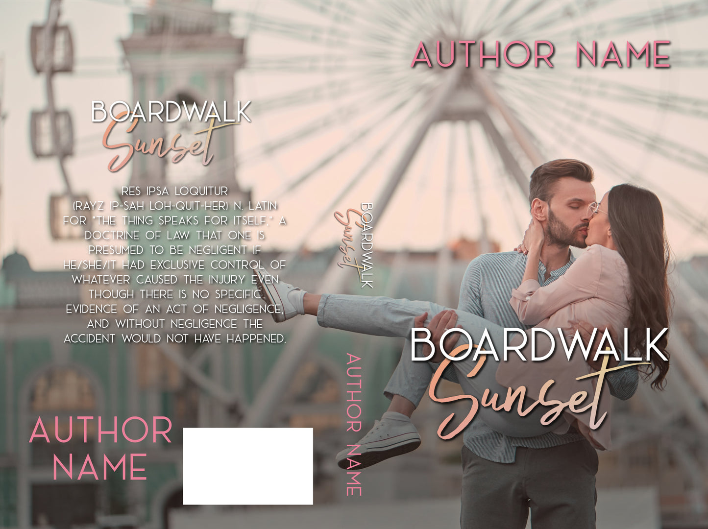 Boardwalk Sunset: Pre-Made Book Cover