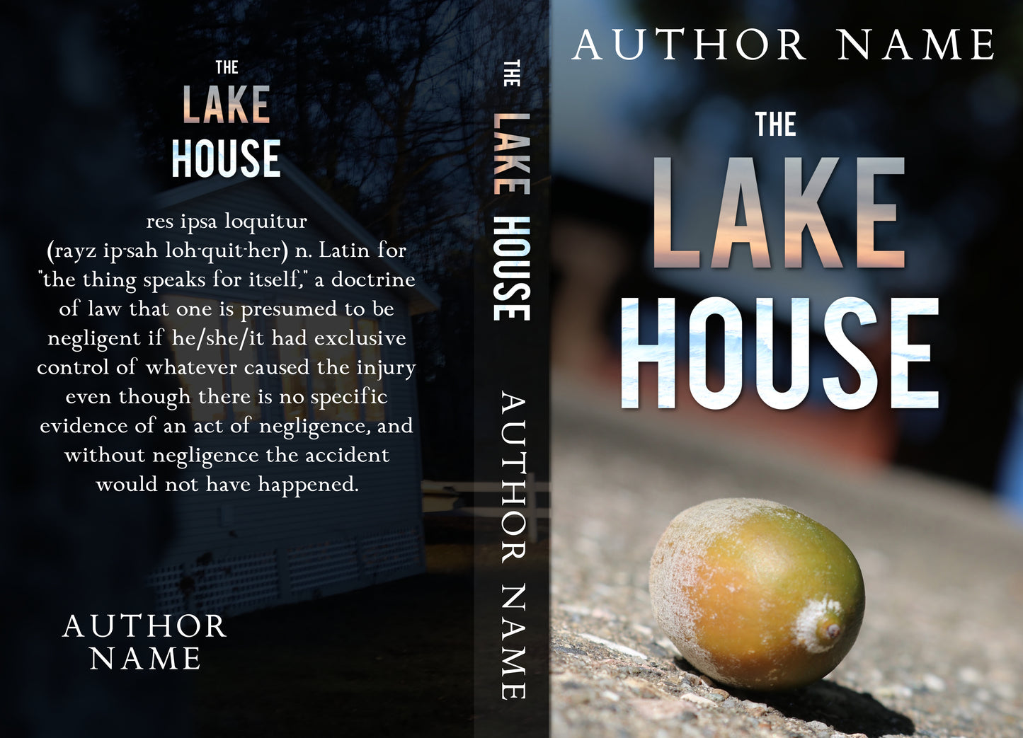 The Lake House: Pre-Made Book Cover