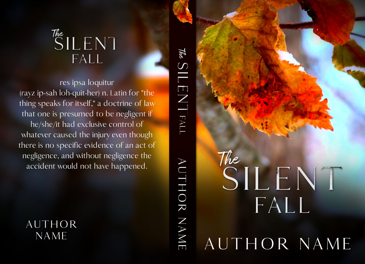 The Silent Fall: Pre-Made Book Cover