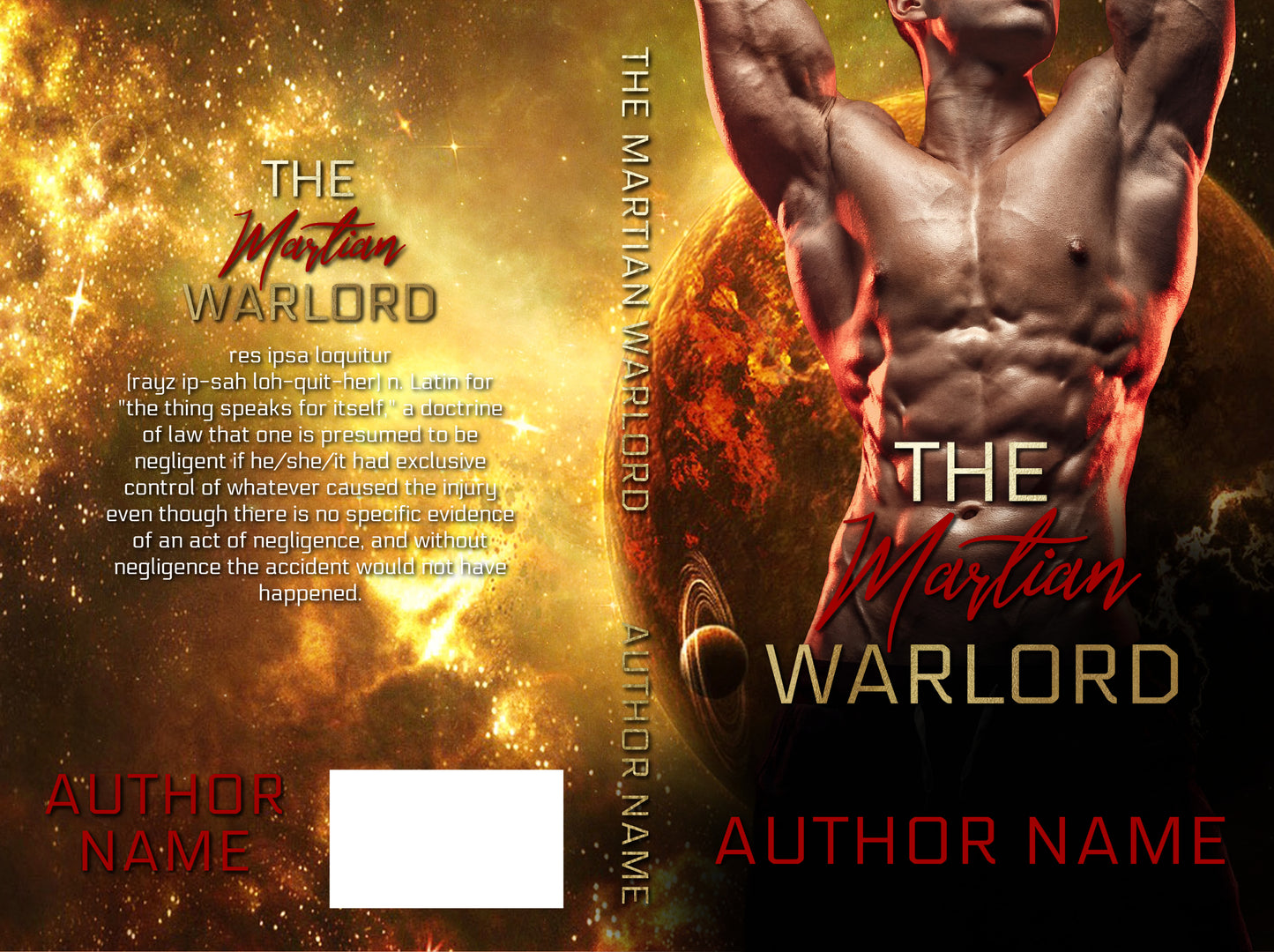 The Martian Warlord: Pre-Made Book Cover