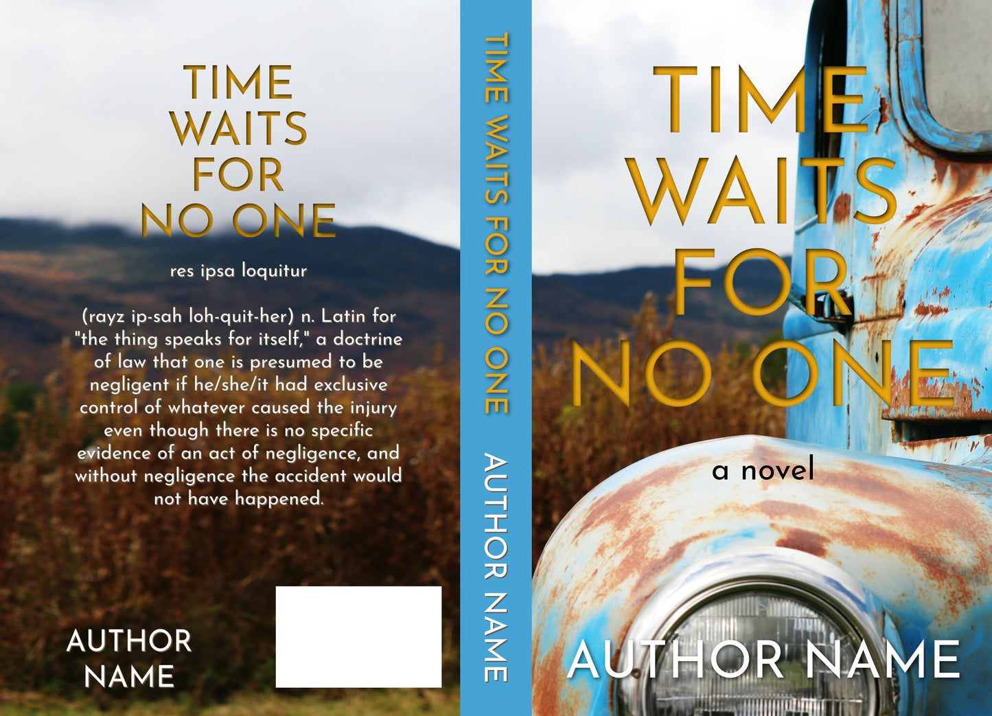 Time Waits for No One: Pre-Made Book Cover